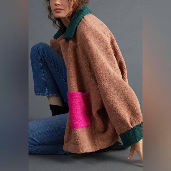 Anthropologie Colorblocked Oversized Jacket - Picture 3 of 8